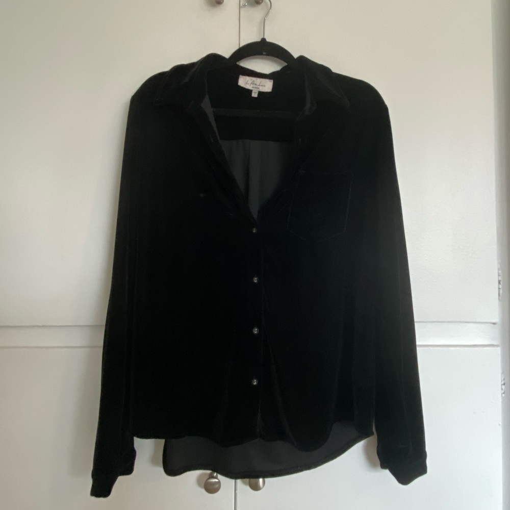 velvet button down